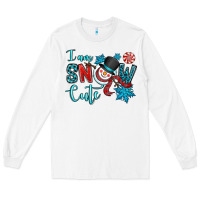 White i am snow cute Long Sleeve Tee - OliviaCreatesArt