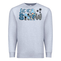 Heather Grey let it snow gnome Premium Sweatshirt - BarkalooDesign