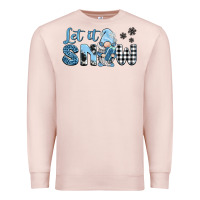 Pale Pink let it snow gnome Premium Sweatshirt - BarkalooDesign