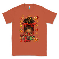 Copper one merry mama christmas afro messy bun Classic Tee - texasbilliewilder