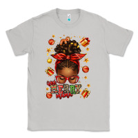 Moon Dust one merry mama christmas afro messy bun Classic Tee - texasbilliewilder
