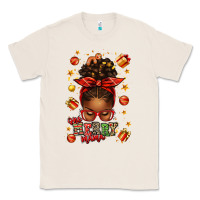 Natural one merry mama christmas afro messy bun Classic Tee - texasbilliewilder