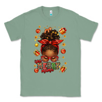Sage one merry mama christmas afro messy bun Classic Tee - texasbilliewilder