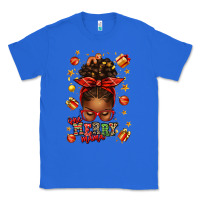True Royal one merry mama christmas afro messy bun Classic Tee - texasbilliewilder