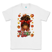 White one merry mama christmas afro messy bun Classic Tee - texasbilliewilder