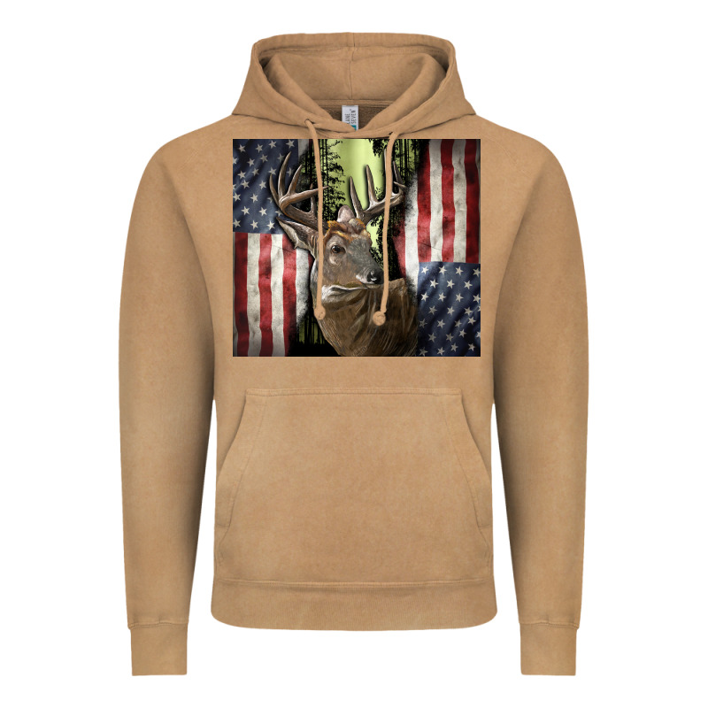 Usa Deer Hunting Woods Vintage Hoodie by CowGirlArtShop | Teevron