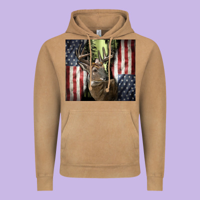 Usa Deer Hunting Woods Vintage Hoodie Designed By Cowgirlartshop