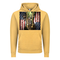 Vintage Mustard usa deer hunting woods Vintage Hoodie - CowGirlArtShop