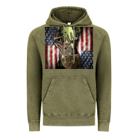 Vintage Olive usa deer hunting woods Vintage Hoodie - CowGirlArtShop