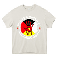 Cream MMIW Missing & Murdered Indigenous Women Medicine wheel mmiw Heavy Core Tee - trangStudio