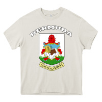 Cream Bermuda Coat of Arms Souvenir Gift Flag Bermudian Heavy Core Tee - trangStudio