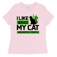 Bubblegum Pink Cat Weed I Like My Cat Gift Ladies Tee - Bettercallsaul