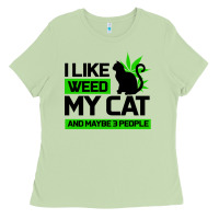 Matcha Cat Weed I Like My Cat Gift Ladies Tee - Bettercallsaul