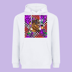 Halloween Horse Heavyweight Hoodie Designed By Barkaloodesign