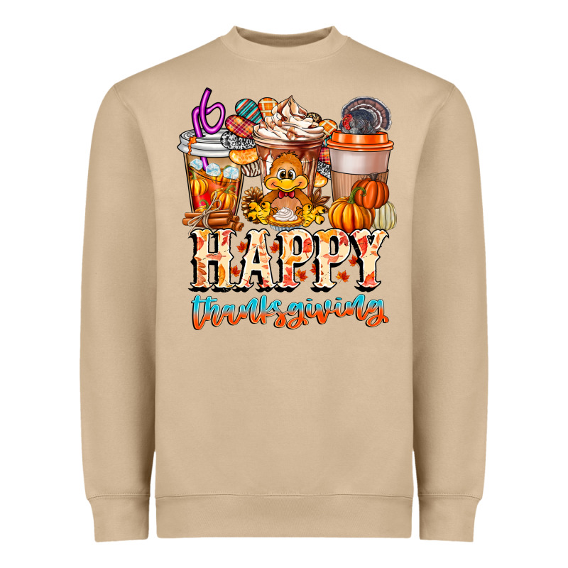 Happy Thanksgiving Heavyweight Sweatshirt by CowhideDigitalArt | Teevron
