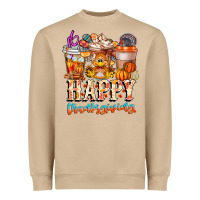 Mushroom happy thanksgiving Heavyweight Sweatshirt - CowhideDigitalArt
