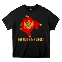 Black Montenegrin Flag  Montenegro Heavy Core Tee - trangStudio