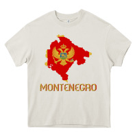 Cream Montenegrin Flag  Montenegro Heavy Core Tee - trangStudio