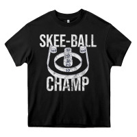 Black Distressed Skeeball - Skee-ball Champ - Traveling Carnival Heavy Core Tee - trangStudio