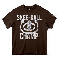 Chocolate Brown Distressed Skeeball - Skee-ball Champ - Traveling Carnival Heavy Core Tee - trangStudio