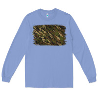 Colony Blue Camouflage Background Long Sleeve Tee - Jasminsmagicworld