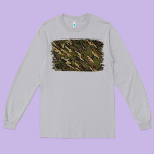 Camouflage Background Long Sleeve Tee Designed By Jasminsmagicworld