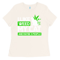 Bone Cat Weed I Like My Cat Gift Ladies Tee - Bettercallsaul