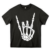 Asphalt halloween skeleton hand horns rock n roll music lover tank top Heavy Core Tee - trangStudio