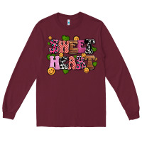 Burgundy sweetheart olivia Long Sleeve Tee - OliviaCreatesArt