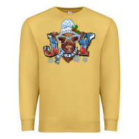 Antique Gold Christmas snow cow joy Premium Sweatshirt - BarkalooDesign