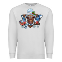 Dove Grey Christmas snow cow joy Premium Sweatshirt - BarkalooDesign