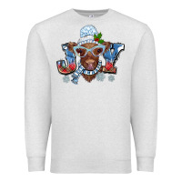 Oatmeal Heather Christmas snow cow joy Premium Sweatshirt - BarkalooDesign