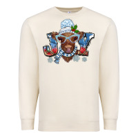 Sandshell Christmas snow cow joy Premium Sweatshirt - BarkalooDesign