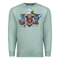 Seafoam Christmas snow cow joy Premium Sweatshirt - BarkalooDesign