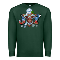 Sports Green Christmas snow cow joy Premium Sweatshirt - BarkalooDesign