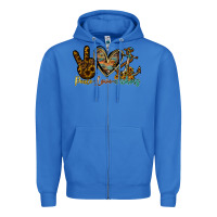 True Royal peace love anchors Zipper Hoodie - RacoonDesign