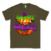 Army Green Happy Halloween Classic Tee - NancyCooperArtShop