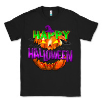 Black Happy Halloween Classic Tee - NancyCooperArtShop
