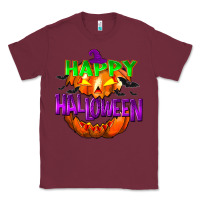 Burgundy Happy Halloween Classic Tee - NancyCooperArtShop