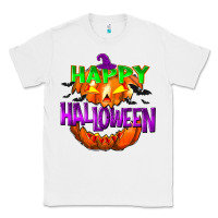 White Happy Halloween Classic Tee - NancyCooperArtShop