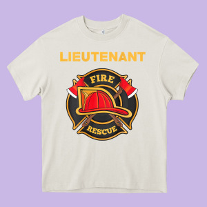 Fire Rescue Lieutenant Department  For Firefighters Heavy Core Tee Designed By Trangstudio