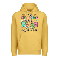 Antique Gold easter he is not here for he has risen just as he Premium Hoodie - LillyAllenDesigns