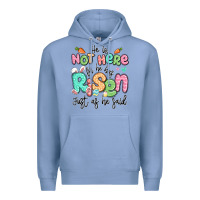 Colony Blue easter he is not here for he has risen just as he Premium Hoodie - LillyAllenDesigns