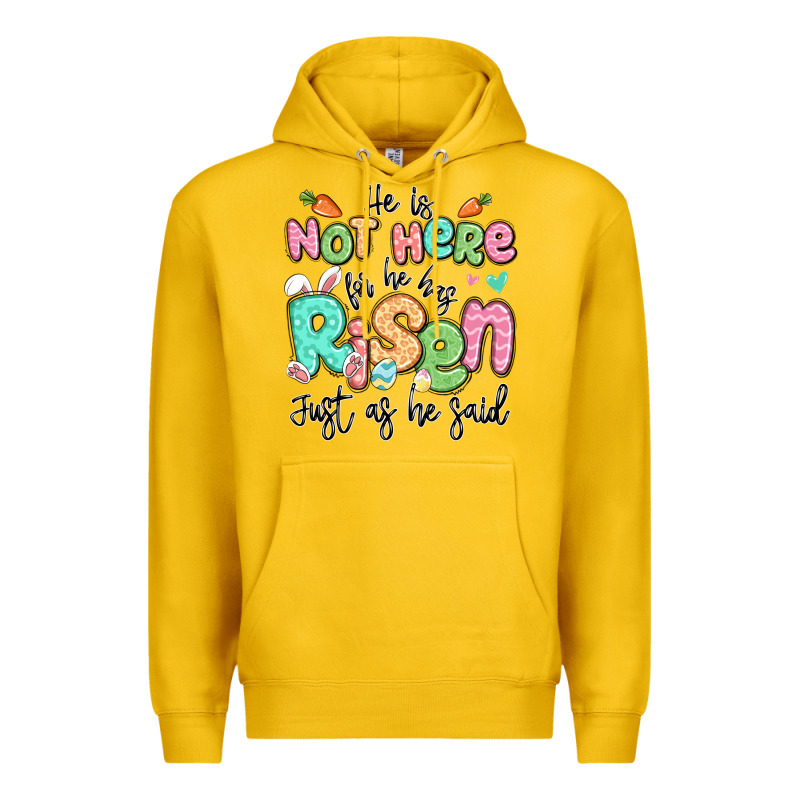 Easter He Is Not Here For He Has Risen Just As He Premium Hoodie by LillyAllenDesigns | Teevron