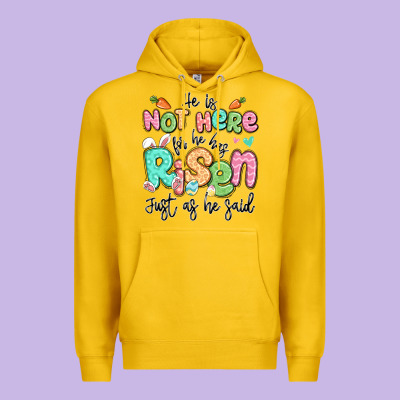 Easter He Is Not Here For He Has Risen Just As He Premium Hoodie Designed By Lillyallendesigns