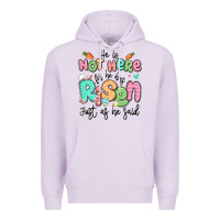 Lilac easter he is not here for he has risen just as he Premium Hoodie - LillyAllenDesigns