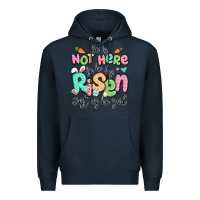 Navy easter he is not here for he has risen just as he Premium Hoodie - LillyAllenDesigns