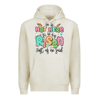 Oatmeal Heather easter he is not here for he has risen just as he Premium Hoodie - LillyAllenDesigns