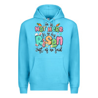 Ocean Blue easter he is not here for he has risen just as he Premium Hoodie - LillyAllenDesigns
