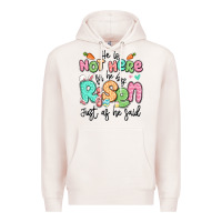 Pale Pink easter he is not here for he has risen just as he Premium Hoodie - LillyAllenDesigns